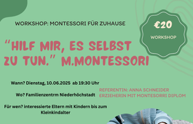 Workshop zur Pädagogik von Montessori