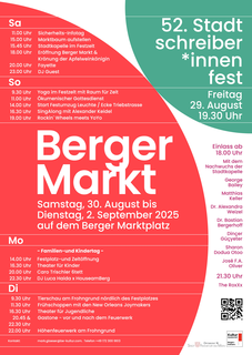 Berger Markt mit Stadtschreiberfest