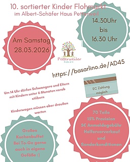10. Vorsortierter Kinder- & Jugendflohmarkt Petterweiler Kids e. V.