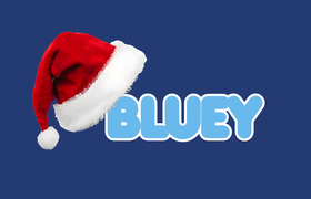 Weihnachtlicher Besuch von Bluey