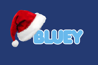 Weihnachtlicher Besuch von Bluey