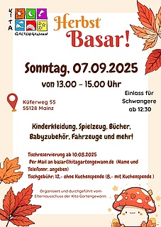 Herbstbasar der Kita Gartengewann
