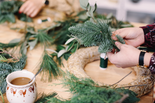 Adventskranz selber binden