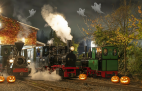 Gruseliger Lampionfahrtag im Feldbahnmuseum