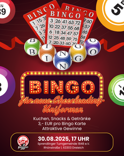 Bingo für neue Cheerleading-Uniformen