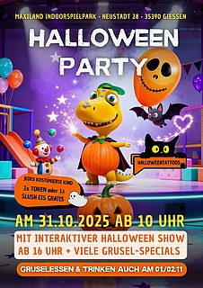Halloween Mitmach-Show im Maxiland Indoorspielplatz