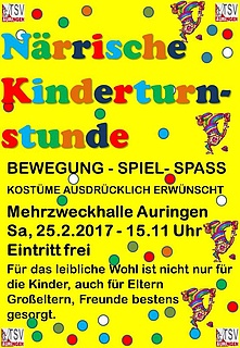 Närrische Kinderturnstunde des TSV Auringen