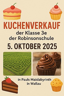 Kuchenverkauf der Klasse 3e der Robinsonschule Hattersheim
