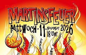 Grosses Martinsfeuer im Günthersburgpark