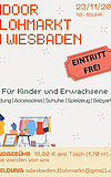 Indoor Erwachsenen und Kindersachenflohmarkt