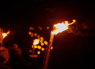 Fackelwanderung im Weingut