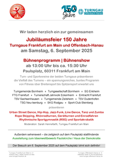 Jubiläumsfeier 150 Jahre Turngaue Frankfurt am Main und Offenbach-Hanau