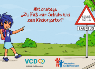 Aktion "Zu Fuss zur Schule und zum Kindergarten" startet