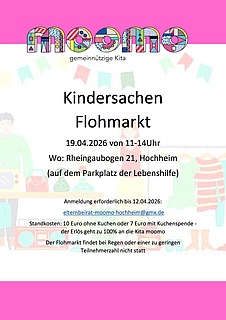 Kindersachen Flohmarkt der Kita Moomo