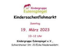 Kindersachenflohmarkt der Kindergruppe Eulenspiegel