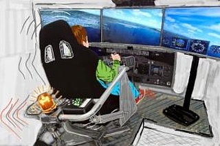 Kiddy-Sim -  Der Flugsimulator für Kinder im Frankfurter Flughafen