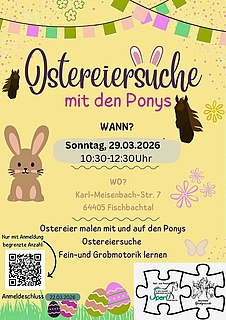 Ostereiersuche mit den Ponys Fischbachtal