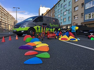 Das Spielmobil in Bieber Waldhof