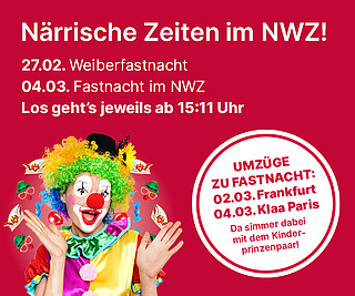 Närrische Zeiten im NordWestZentrum Frankfurt