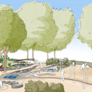 Bau hat begonnen: Wasserspielplatz in den Wiesbadener Reisinger-Anlagen