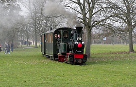 Faschings-Fahrtag im Frankfurter Feldbahnmuseum