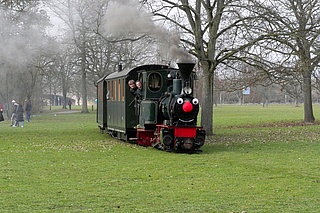 Faschings-Fahrtag im Frankfurter Feldbahnmuseum