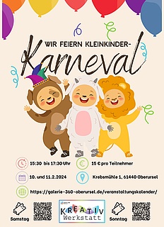 Kleinkinder Karneval in der KreativWerkstatt
