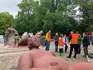 Andauernde Sanierung der Wasserspielanlage im Günthersburgpark