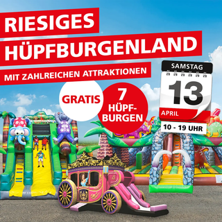 Riesiges Hüpfburgenland