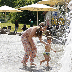 Wasserspielanlagen in Frankfurt sind wieder geöffnet