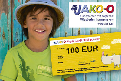 3. PREIS: 100 € Gutschein von JAKO-O